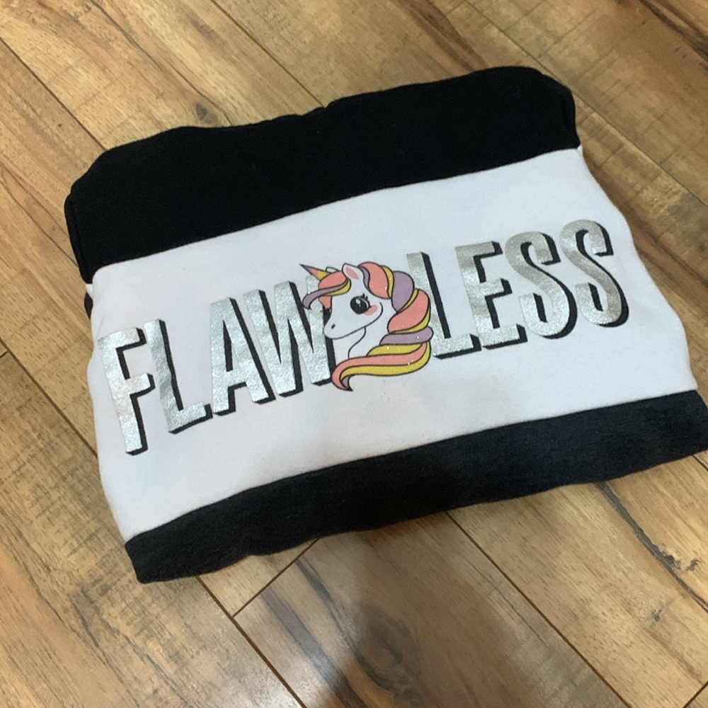 Flawless Kids Unicorn Hoodie - Black and White